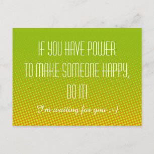 Pas je grappige gezegde of wijsheid aan briefkaart