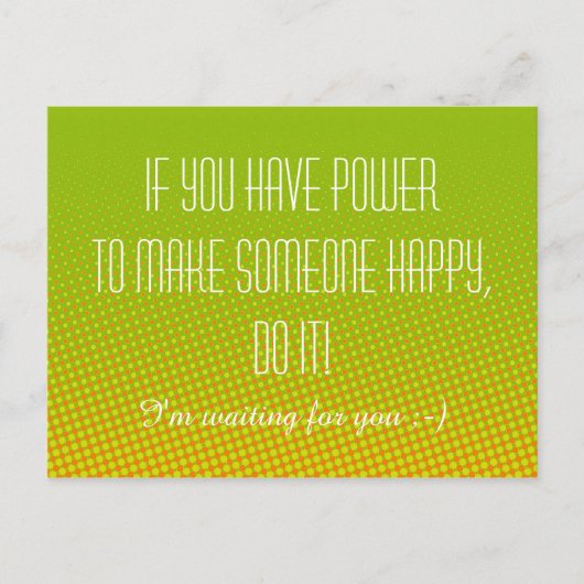 Pas je grappige gezegde of wijsheid aan briefkaart (Voorkant)