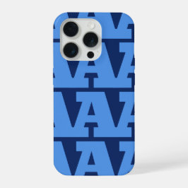 Pas je letter aan, vet monogrampatroon  iPhone 15 pro case
