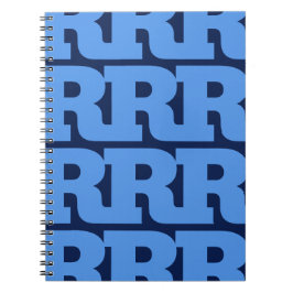 Pas je letter aan, vet monogrampatroon  notitieboek