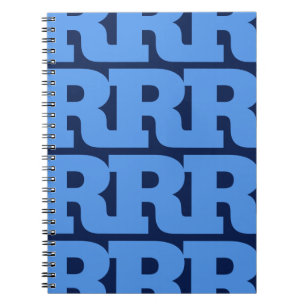 Pas je letter aan, vet monogrampatroon  notitieboek