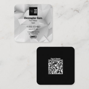 Pas je logo en QR-code visitekaartje aan