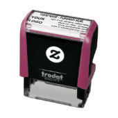 Pas Je Logo Info Adres Zelfinkende Stempel aan (Product)