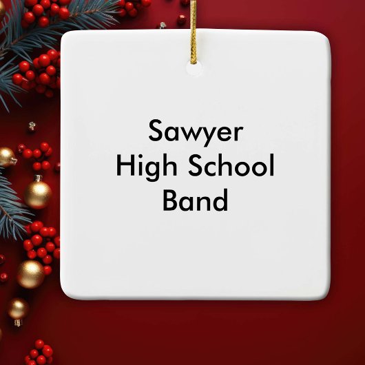 Pas je muziekdocenten aan keramisch ornament