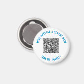 Pas je QR-code en tekstmagneet aan Voorbeeld Magneet (Voorkant / Achterkant)