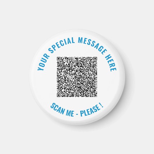 Pas je QR-code en tekstmagneet aan Voorbeeld Magneet (Voorkant)
