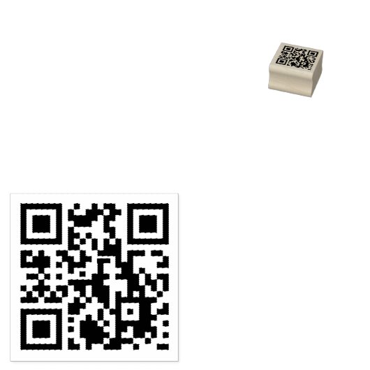 pas je Qr-code hier modern aan Rubberstempel (Gestempeld)