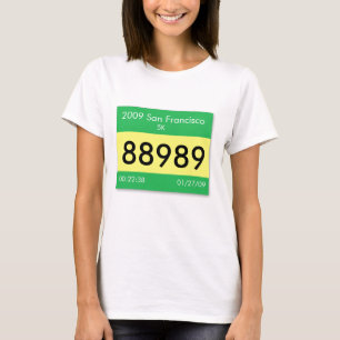 Pas je racebib aan op een shirt! t-shirt
