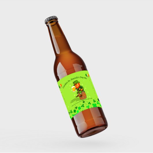 Pas je St. Patrick's Day Ale gedetailleerd aan Bier Etiket