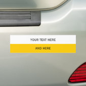 Pas je tekst, afbeelding en achtergrondkleur aan bumpersticker (Op auto)