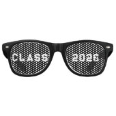 Pas je tekst, afbeelding en achtergrondkleur retro zonnebril (Voorkant)