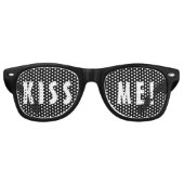 Pas je tekst, afbeelding en achtergrondkleur retro zonnebril (Voorkant)