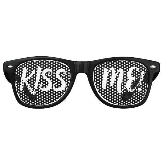 Pas je tekst, afbeelding en achtergrondkleur retro zonnebril (Voorkant)