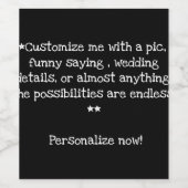 Pas je wijnlabel aan en pas het aan! wijn etiket (Enkel label)