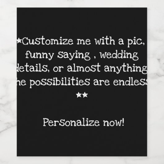 Pas je wijnlabel aan en pas het aan! wijn etiket (Enkel label)