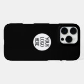 Pas je zwart-wit bedrijfslogo aan iPhone hoesje (Achterkant horizontaal)