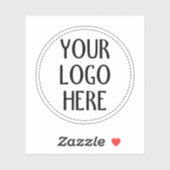 Pas je zwart-wit bedrijfslogo aan sticker (Vel)