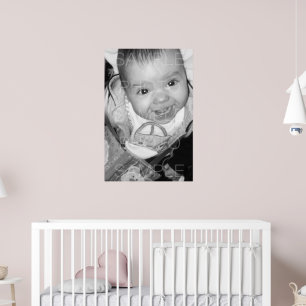 Pas je zwart-witfoto aan poster