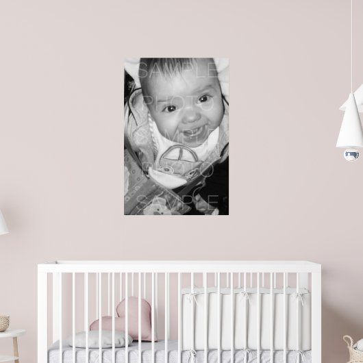 Pas je zwart-witfoto aan poster (Kinderkamer 2)