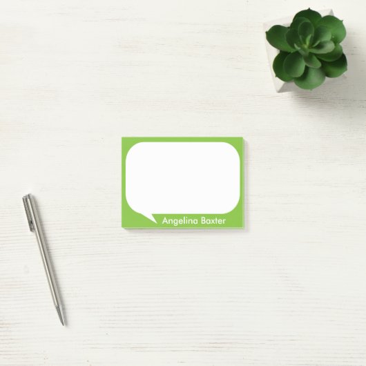 Pas kalkgroen en witte Talk Bubble aan Post-it® Notes (Kantoor)