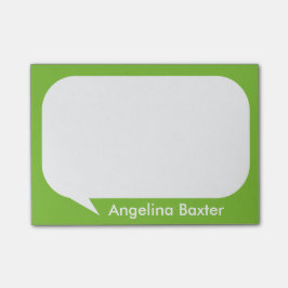Pas kalkgroen en witte Talk Bubble aan Post-it® Notes