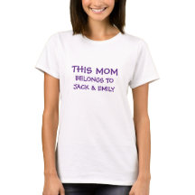 Pas kinder namen op shirt voor mama aan
