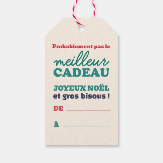 Pas le meilleur cadeau du monde cadeaulabel (Achterkant)
