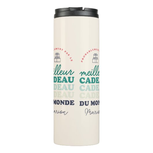 Pas le meilleur cadeau du monde thermosbeker (Achterkant)