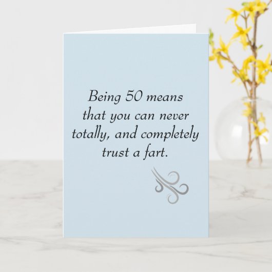 Pas Leeftijd aan Vertrouw op een Humor Kaart (Gele Bloem)