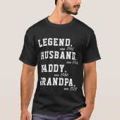 Pas Legend Husband Dad Grandpa met jaren aan T-shirt (Voorkant)