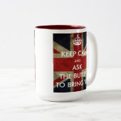 Pas Levensonderhoud kalm aan en vraag om thee te b Tweekleurige Koffiemok (Voorkant rechts)