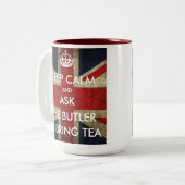 Pas Levensonderhoud kalm aan en vraag om thee te b Tweekleurige Koffiemok (Voorkant links)