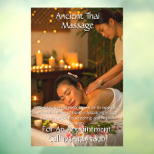 Pas Massage Studio Bedrijf Aan  Raamsticker (Vel 3)