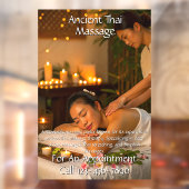 Pas Massage Studio Bedrijf Aan  Raamsticker (Vel 2)