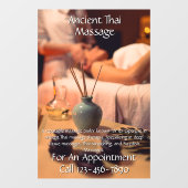 Pas Massage Studio Zakelijk 2 aan Raamsticker (Vel)