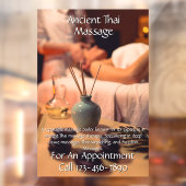 Pas Massage Studio Zakelijk 2 aan  Raamsticker (Vel 2)
