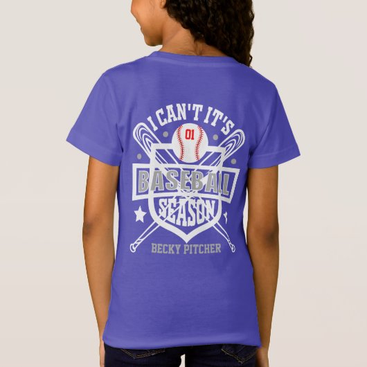 Pas me aan kan niet zijn Baseball Seizoennummer Po T-shirt (Achterkant)