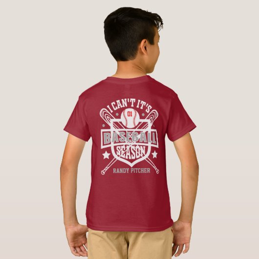 Pas me aan kan niet zijn Baseball Seizoennummer Po T-shirt (Achterkant volledig)