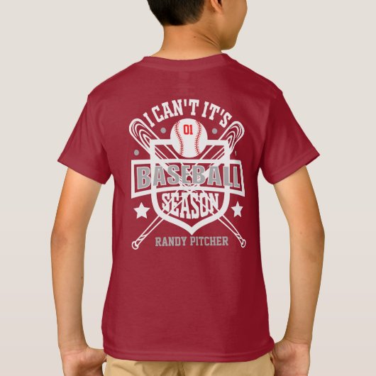 Pas me aan kan niet zijn Baseball Seizoennummer Po T-shirt (Achterkant)