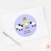 Pas me aan — Kinderbroekjongen Ronde Sticker (Envelop)