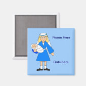 Pas me aan — Kindernationaliteit Mary en baby Magneet (Voorkant / Achterkant)