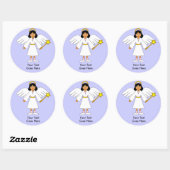 Pas me aan — Kindernatitivity Angel — Donker Ronde Sticker (Vel)