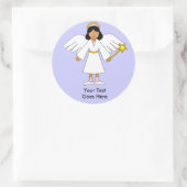 Pas me aan — Kindernatitivity Angel — Donker Ronde Sticker (Tas)