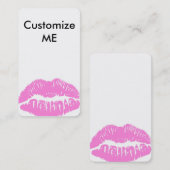 Pas me aan! Licht Roze Lips Visitekaartje (Voorkant / Achterkant)