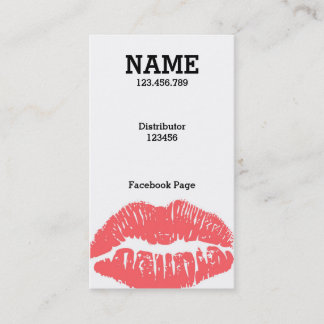 Pas me aan! Licht Roze Lips Visitekaartje