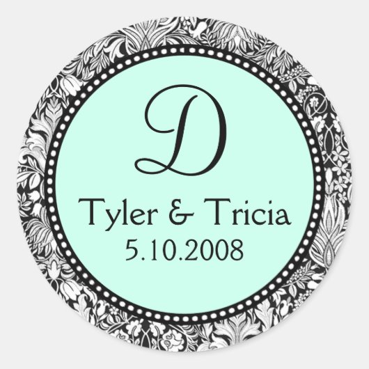 Pas me aan! ...Monogram bruiloft Sticker (Voorkant)