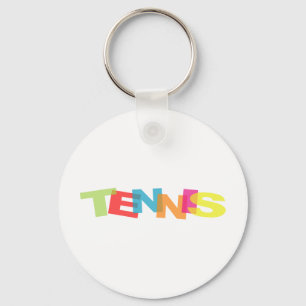 Pas me aan tennisgiften sleutelhanger