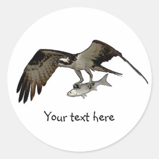 Pas me aan! Visarend met vis Ronde Sticker