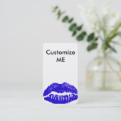 Pas me aan! Visitekaartje Blauwe Lips (Staand voorkant)