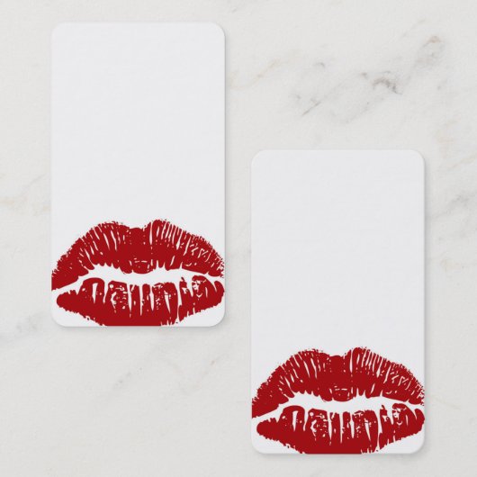 Pas me aan! Visitekaartje rode lippen (Voorkant / Achterkant)